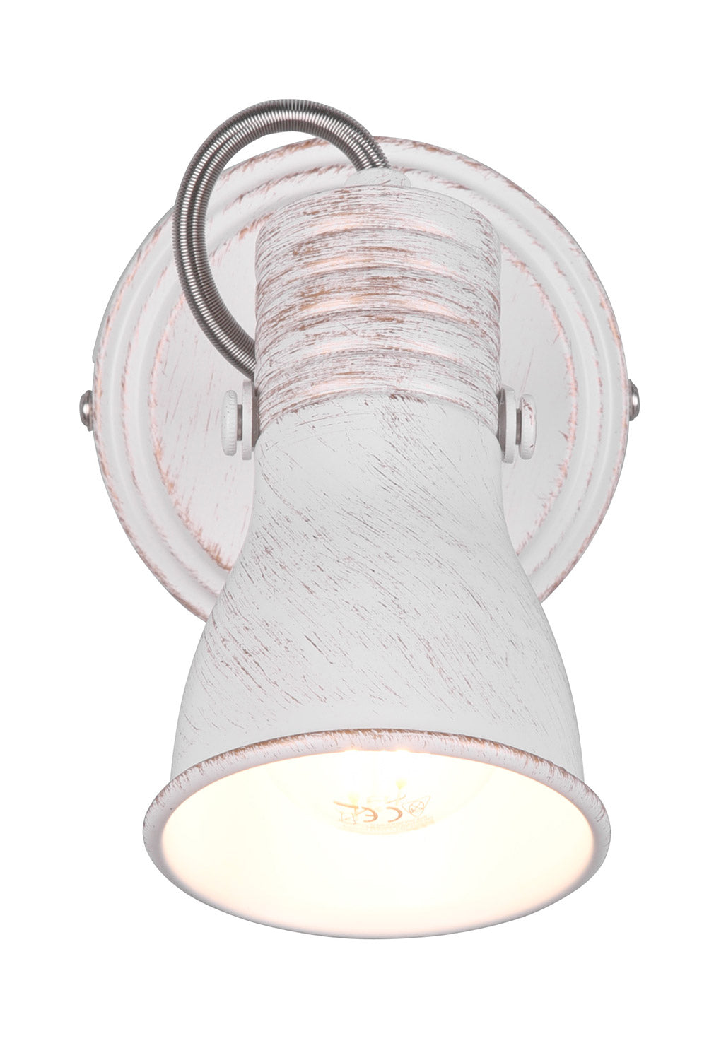 Applique da Interno Attacco E14 in Metallo Bianco antico