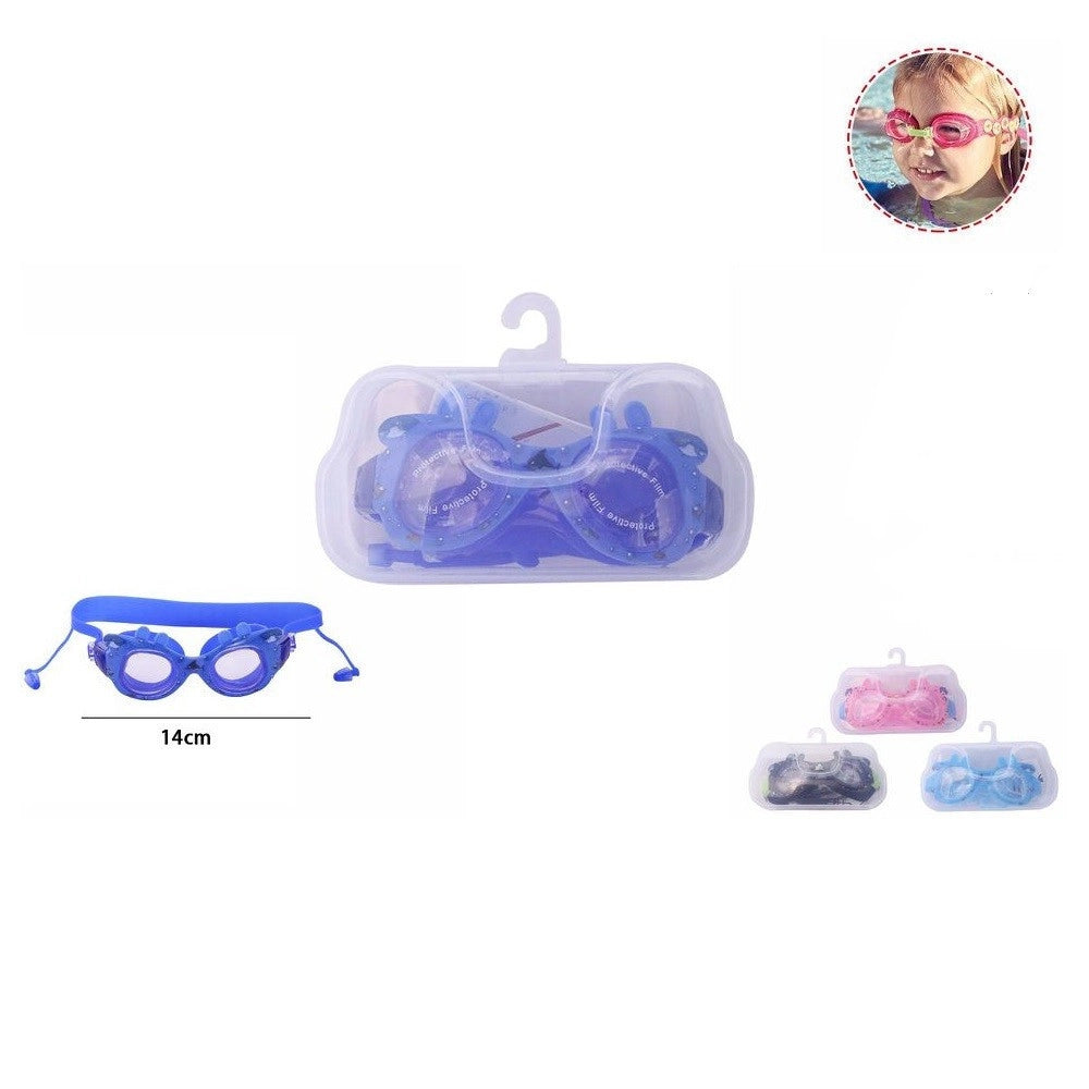 Trade Shop - Occhialini Occhiali Nuoto Con Tappi Piscina Mare Sport Bambini Estate 14cm 71559 -