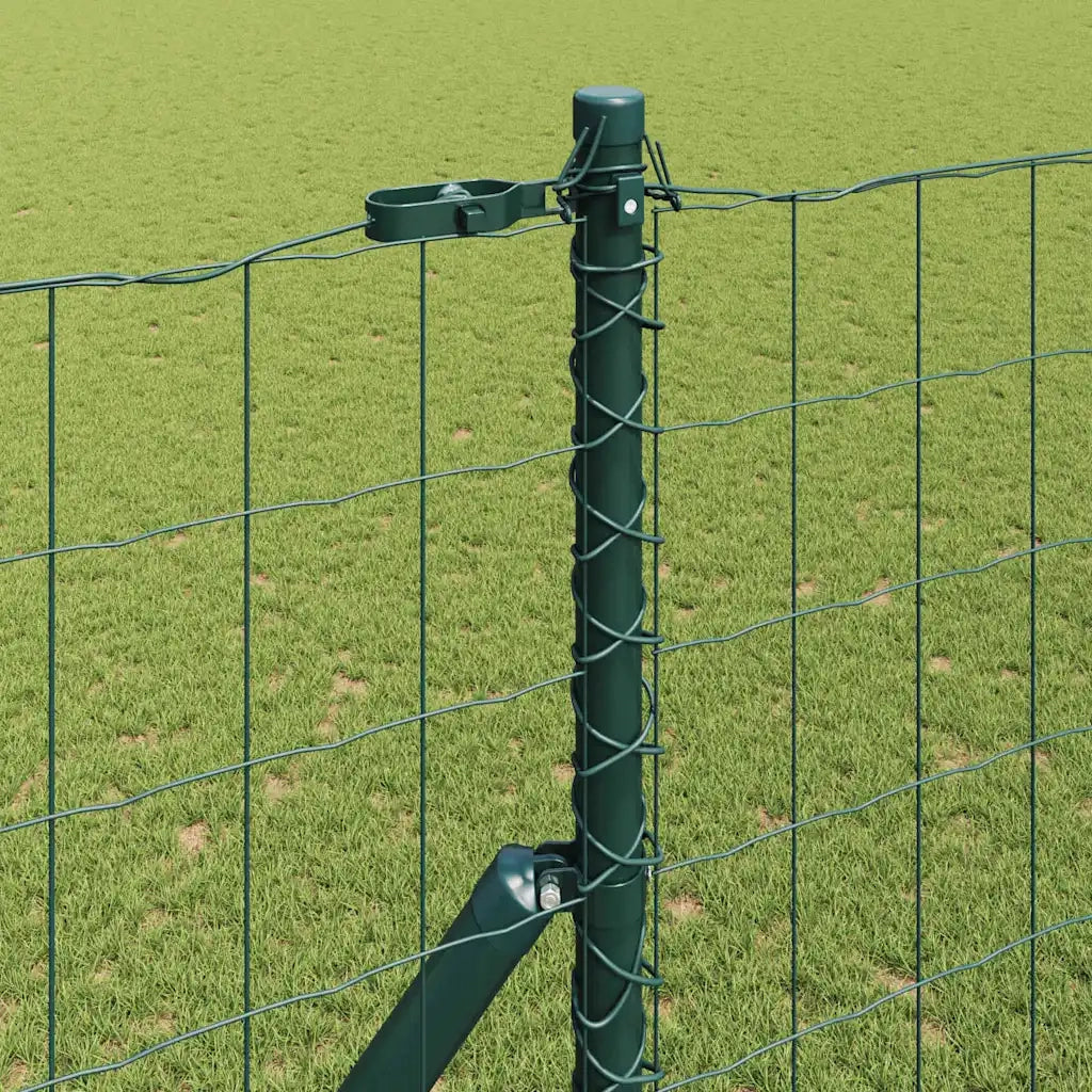 Recinzione da Giardino | Recinzione con Posto Verde 1,5 x 10 m Acciaio e PVC