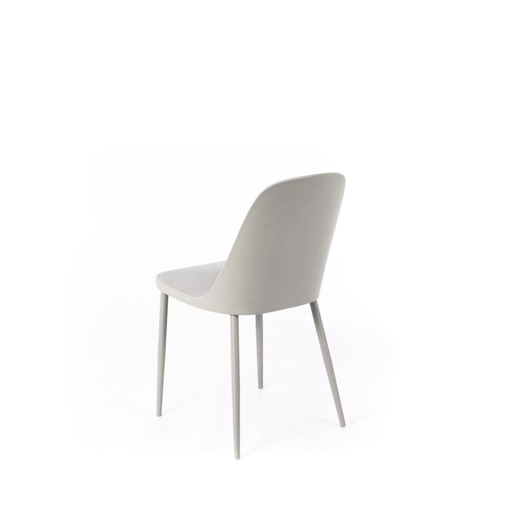 Set 4 Sedie 46x55xH80 cm in Polipropilene Tamara Grigio Chiaro