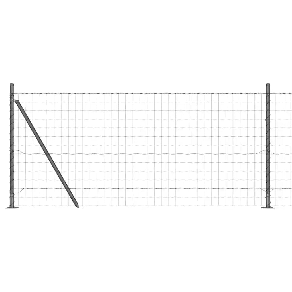 Recinzione con Posto Grigio 1 x 25 m Acciaio