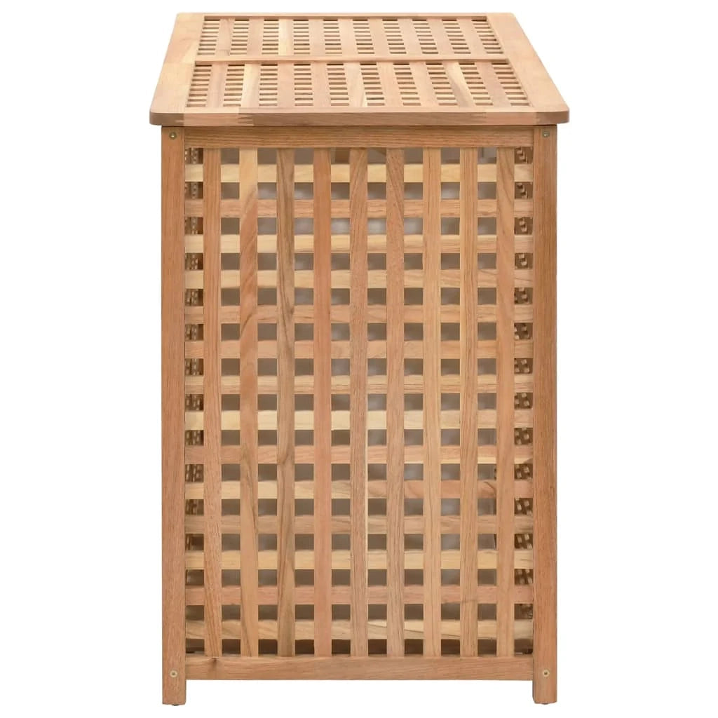 Cesto portabiancheria 87,5 x 46 x 67 cm in legno massello di noce 02_0006201