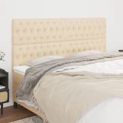 Testiera-Testata-Testiera Decorativa Crema 200x7x118/128 cm Tessuto