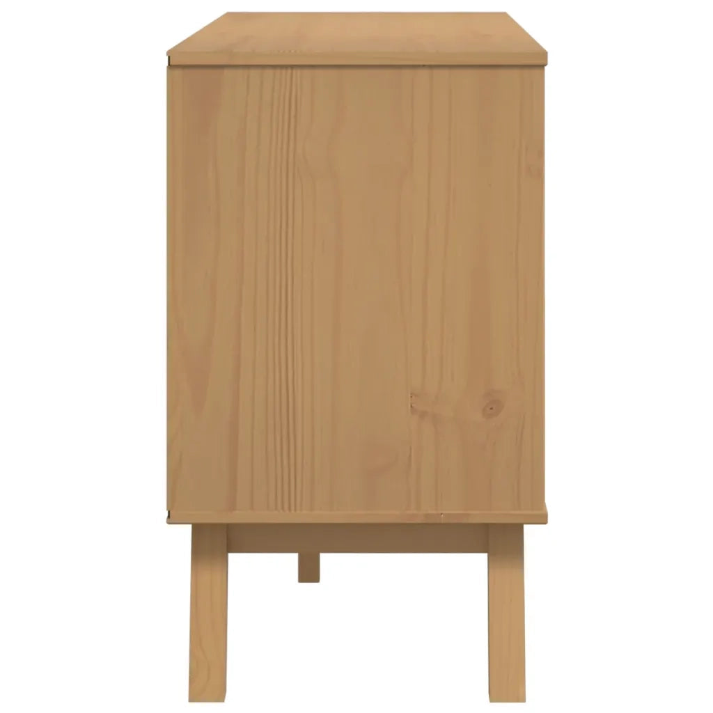 Credenza OLDEN Marrone 114x43x73,5 cm in Legno Massello di Pino