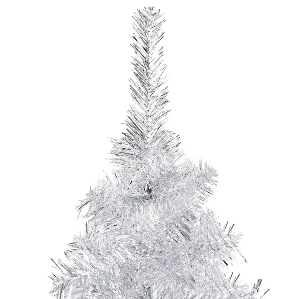 Set Albero Natale Artificiale LED e Palline Argento 120cm PET cod mxl 26340
