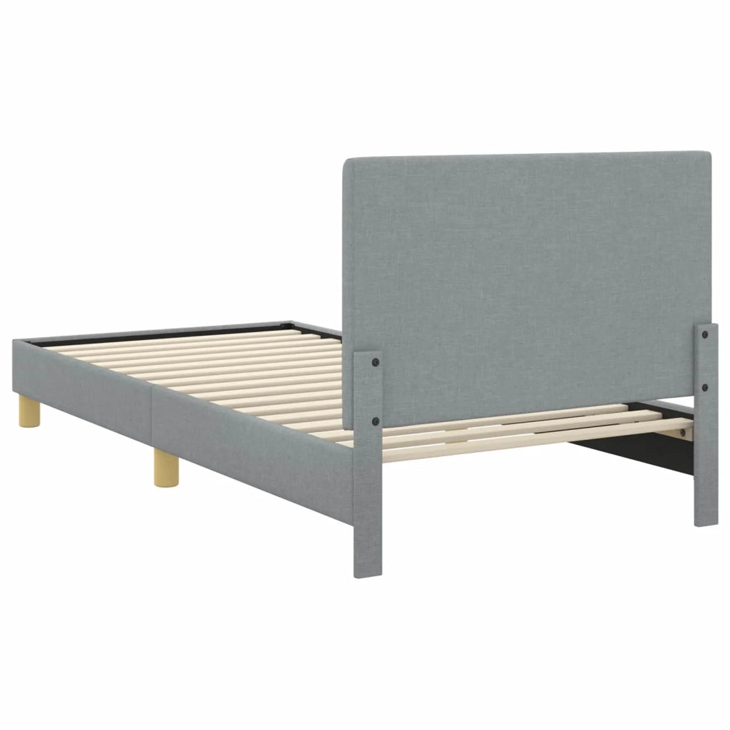 Struttura letto bambini con testata Grigio chiaro 90 x 190 cm
