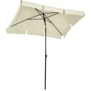 Ombrellone da giardino rettangolare orientabile ¨C zephmum ¨C 200x130 cm beige chiaro