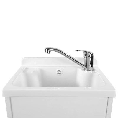 Mobile lavatoio salvaspazio 42x34 cm vasca completa di kit di scarico