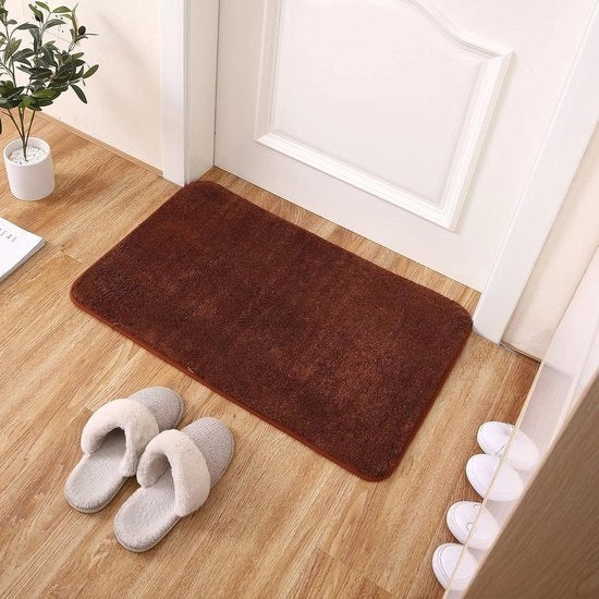 Pavimento per il Water Closet - marrone 45 × 70 - acrilico, antiscivolo, impermeabile