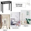 Tavolo Consolle con Cassetto, Tavolo d’Ingresso con Gambe in Legno Massello, Tavolo Moderno per Soggiorno, Bagno, Ingresso e Corridoio, 71 x 30 x 71 cm, Portata 50 kg (Nero)