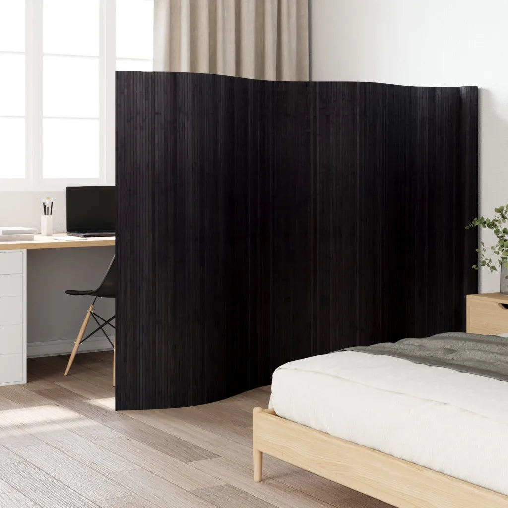 Divisorio Ambienti Nero Larghezza 600 cm Altezza 165 cm in Bambù 377004
