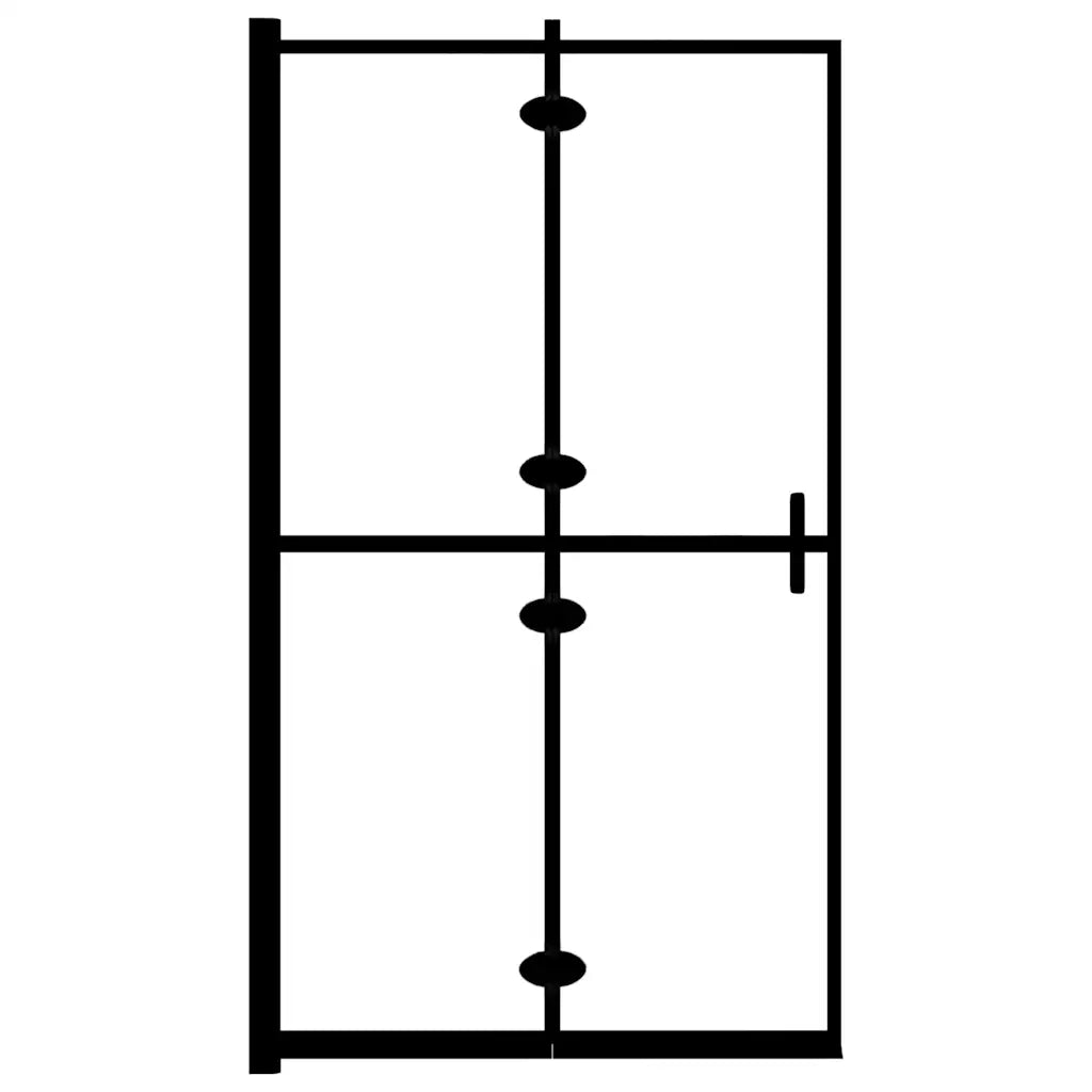 Box Doccia Pieghevole in ESG 80x140 cm Nero CFW5531299