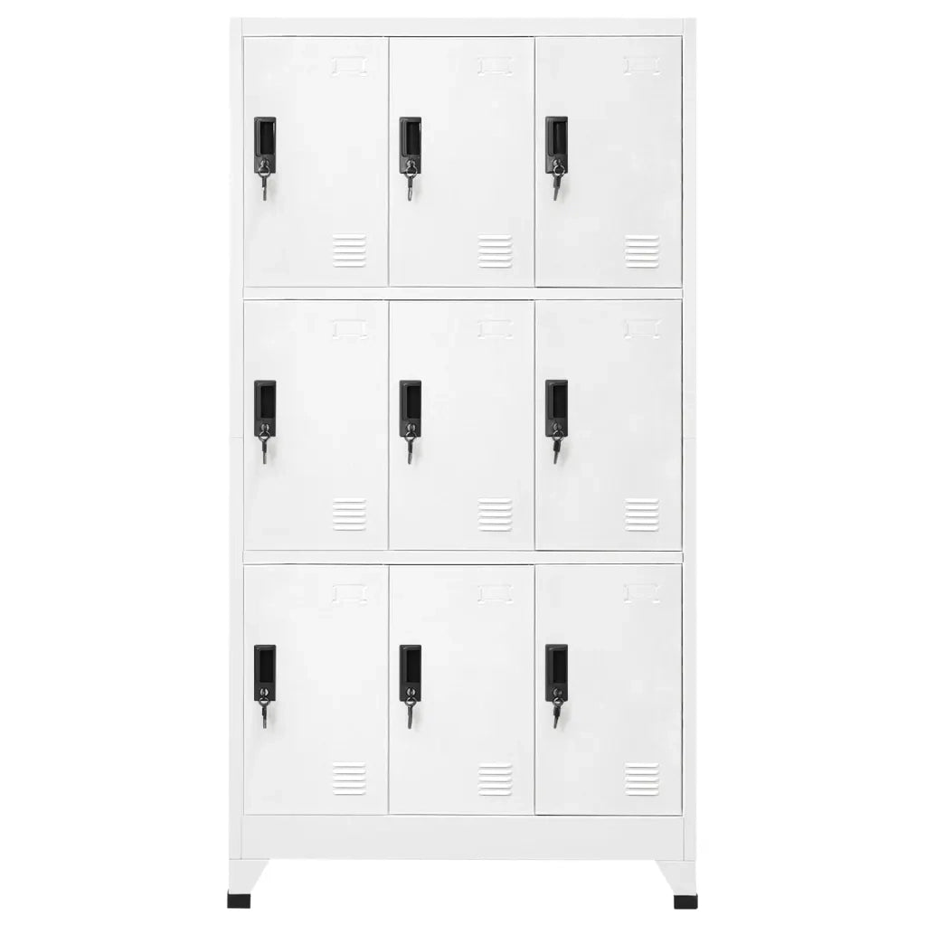 Armadietto con Serratura Bianco 90x45x180 cm in Acciaio 339804
