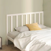 Testiera per Letto-Testata-Testiera Decorativa Bianca 146x4x100 cm Legno Massello di Pino 842323