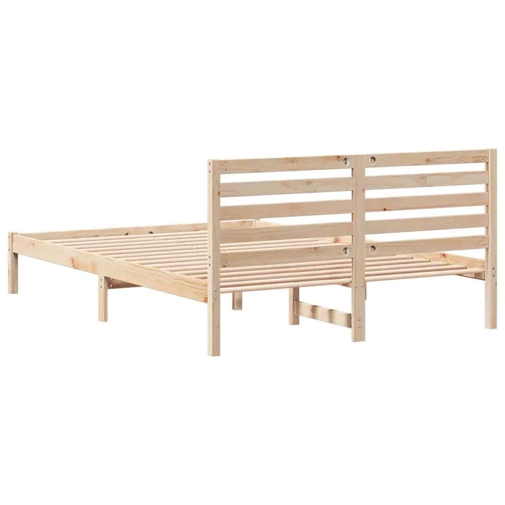 Struttura del letto Marrone 140 x 220 cm Pino massello 872332