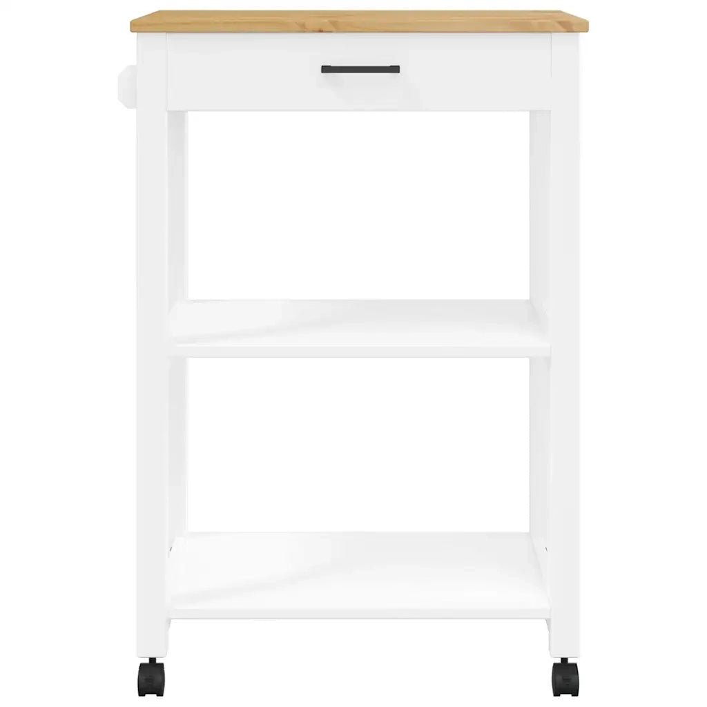 Carrello da Cucina MONZA 60x40x88,5 cm in Legno Massello di Pino 376096
