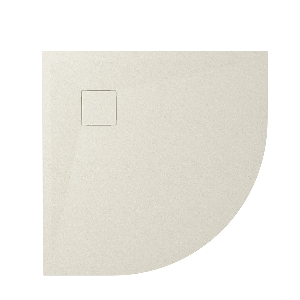 Piatto doccia 90x90 cm semicircolare colore avorio effetto pietra | Samos