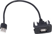 Adattore USB per auto con cavo flessibile - Oplaadadapter per cruscotto - Adattatore per inibuzione USB in auto - Adatto per ogni modello di veicolo.