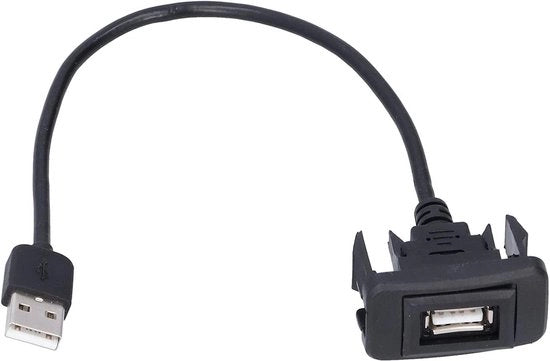Adattore USB per auto con cavo flessibile - Oplaadadapter per cruscotto - Adattatore per inibuzione USB in auto - Adatto per ogni modello di veicolo.