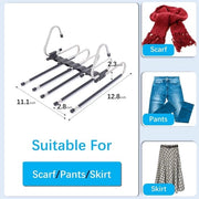 Organizzatori multifunzionali per armadi con 10 clip metalliche, organizzatori per sarti e pantaloni