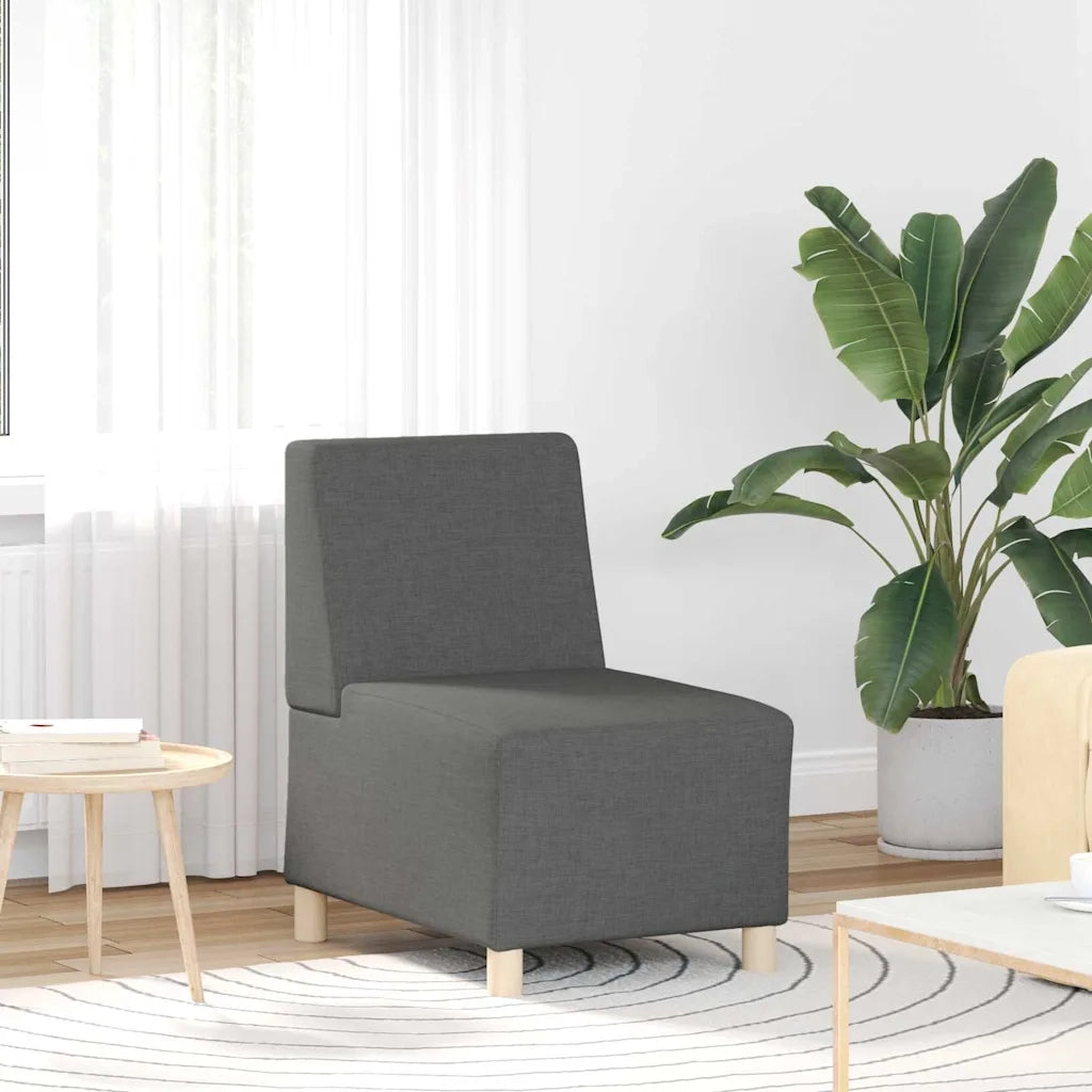 Unità di Divano Modulare Senza Braccioli 3 pcs Grigio scuro