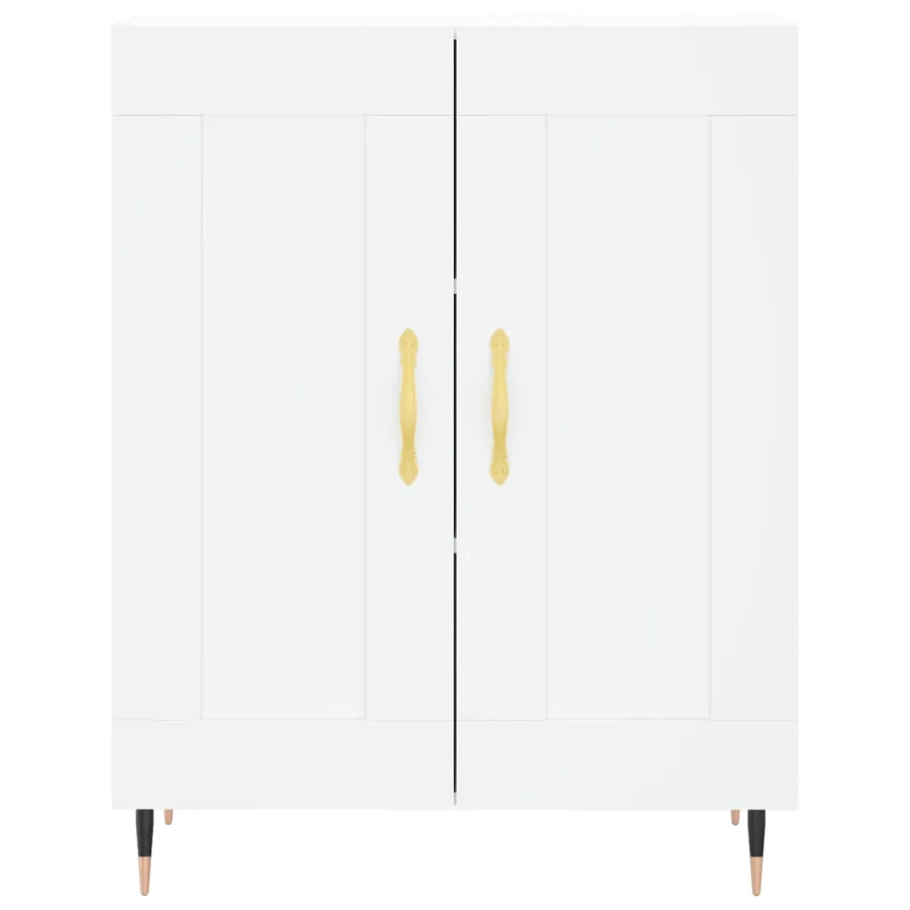 Credenza | Madia | Buffet da pranzo | Armadio da pranzo Bianca 69,5x34x180 cm in Legno Multistrato