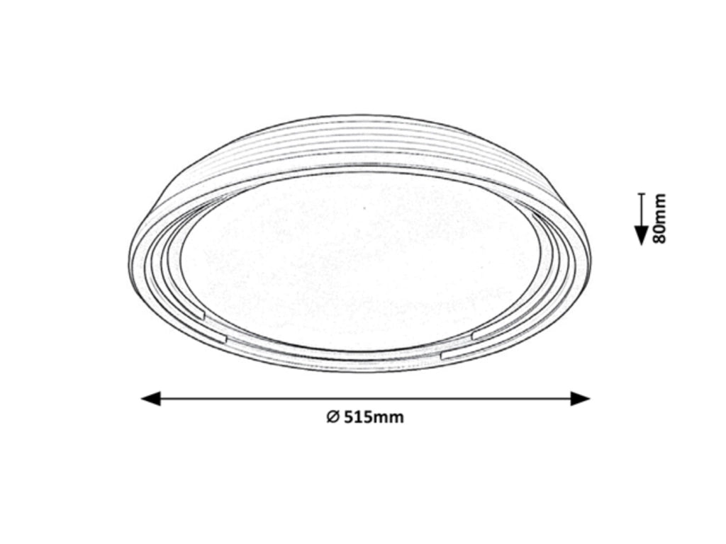 Plafoniera tonda 51,5cm LED 36W bronzo Valter Rabalux