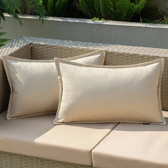 Set di 2 cuscini copri cuscino acqua resistente - 30 x 50 cm - copri cuscino decorativi - materiale polyester duraturo - respirante e comodo - copri cuscino per cuscini