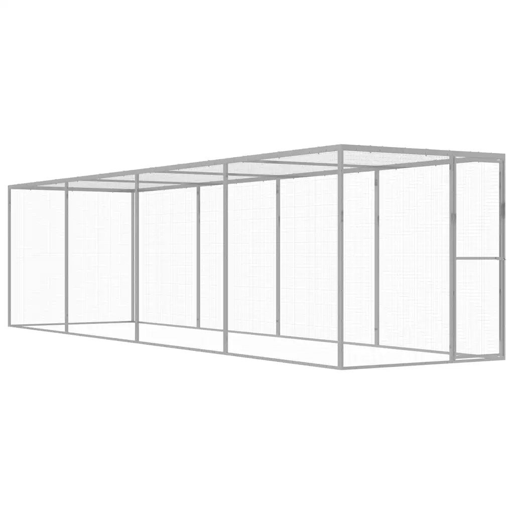 Gabbia per Gatti 6x1,5x1,5 m in Acciaio Zincato
