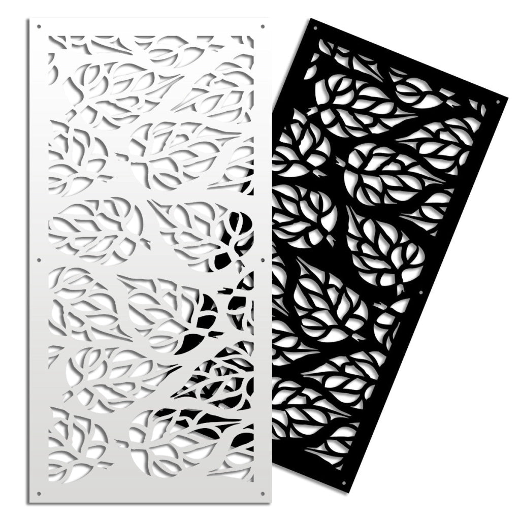 BUTTERLEAF - Pannello in PVC traforato - Parasole Misura: 73x148 cm, Colore: nero