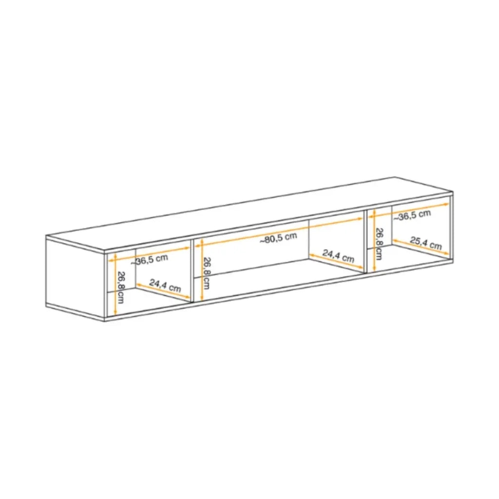 Vetrina orizzontale FLY cachemire – 1 porta parzialmente vetrata con LED