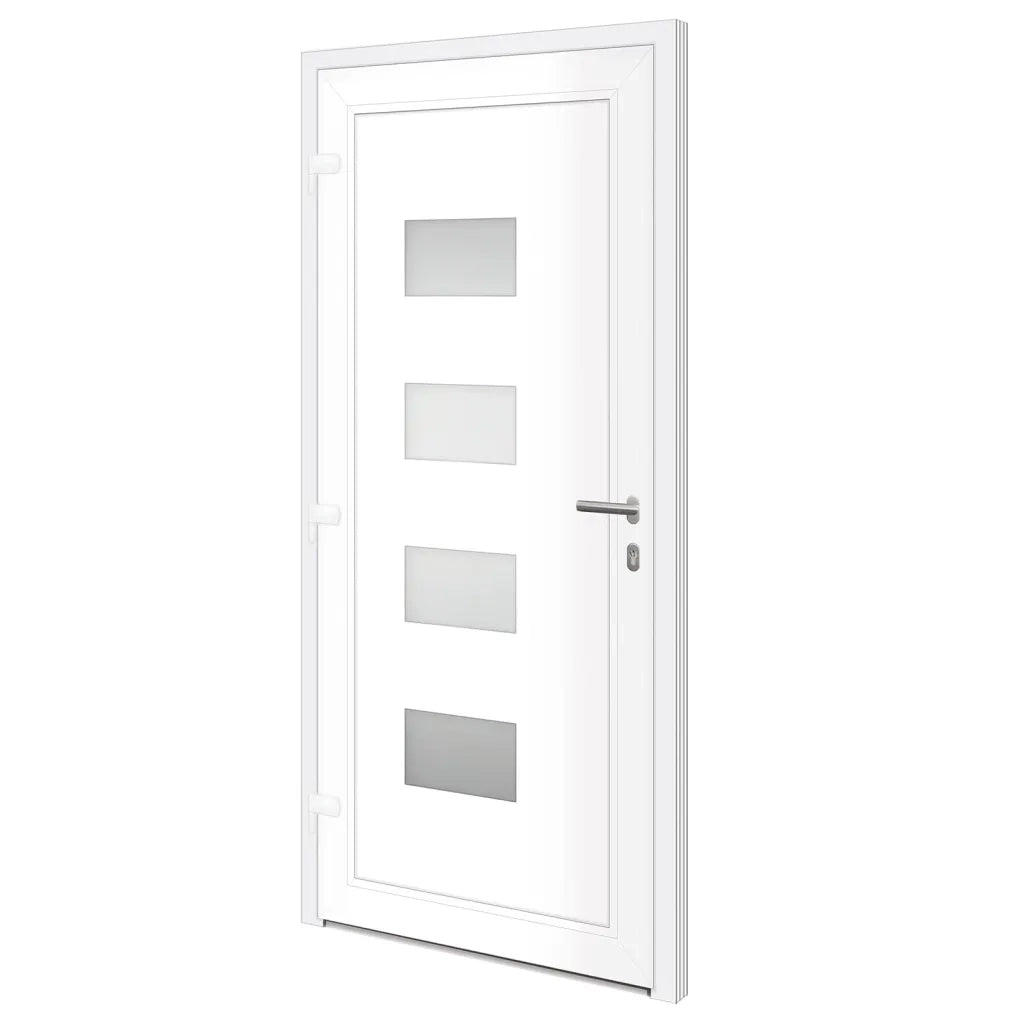 Porta Ingresso Antracite 100x210 cm in Alluminio e PVC 3157072