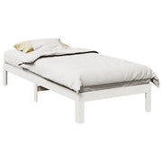 Giroletto senza Materasso Bianco 80x200 cm Legno Massello Pino 859215