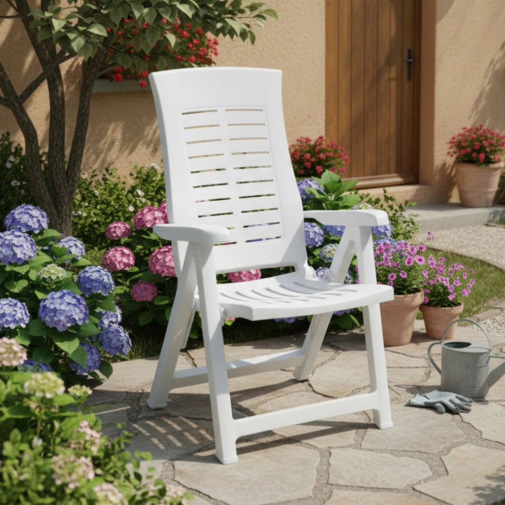 Rhump, Sedia da Esterno una Sedia Made in Italy, Bianco