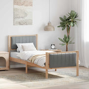 Struttura del letto-Giroletto Marrone e grigio chiaro 75 x 190 cm 908326