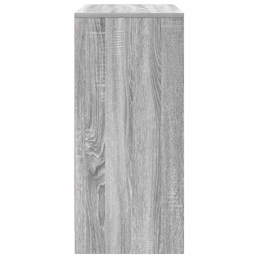 Scarpiera moderna con 2 ante e 8 ripiani 57 x 34 x 76 cm legno composito grigio 02_0051774