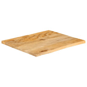 Piano Tavolo Bordi Vivi 80x80x3,8 cm in Legno Massello di Mango 370506