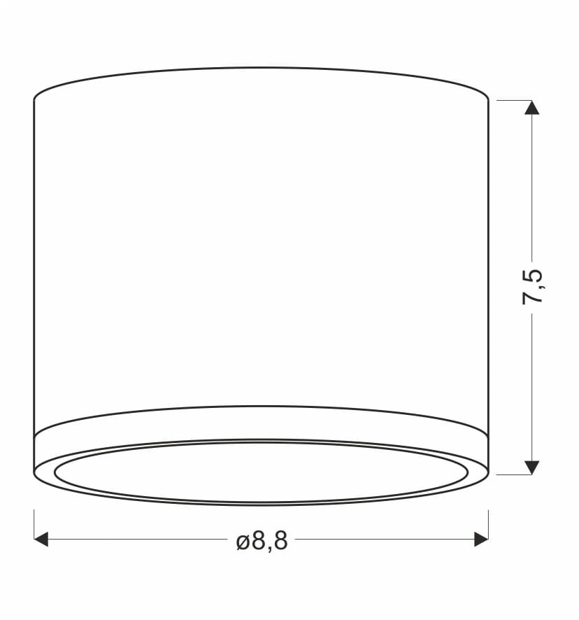 Plafoniera Candellux TUBA LED 9W oro/nero 4000K 650lm