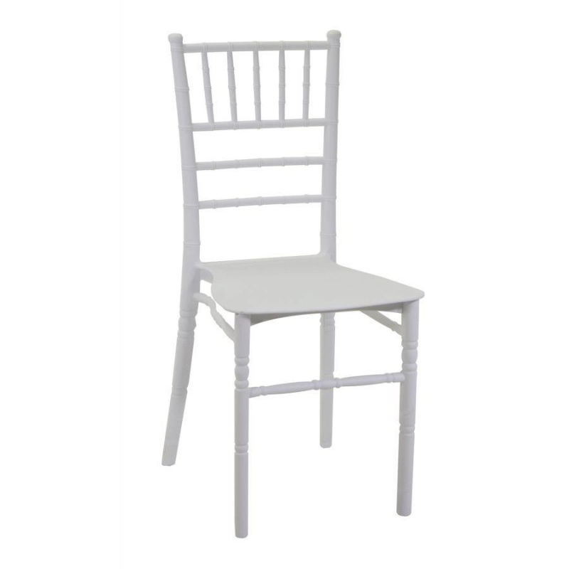 Sedia polipropilene chiavari bianco cm 40x43h90