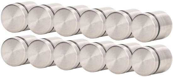 Viti di allunaggio in acciaio inossidabile 25x25 mm - Viti di sostituzione - Regolatori di parete - Sostegni per foto - Applicazione interna/esterna - Finitura liscia - Supporti di allunaggio