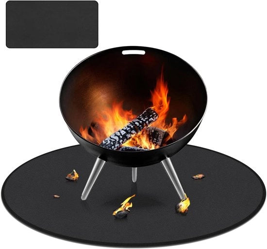 Mat di resistenza al calore per fuochi di campeggio, 91 cm, per area di fuoco in erba, impermeabile, per esterni e terrazze, mat grill.