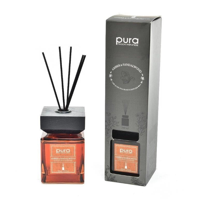 DIFFUSORE BACCHETTI 200ML AMBER E SANDAL WOOD