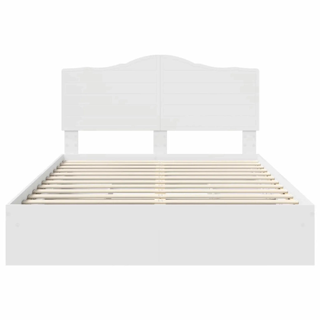 Letto con Contenitore Bianco 160 x 200 cm Legno multistrato
