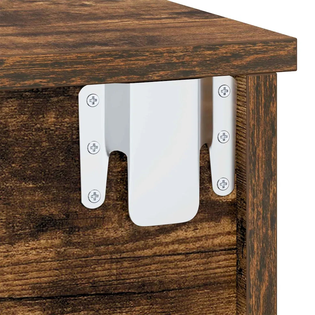 Comodino Rovere fumé 40 x 31 x 15 cm Legno multistrato 891112