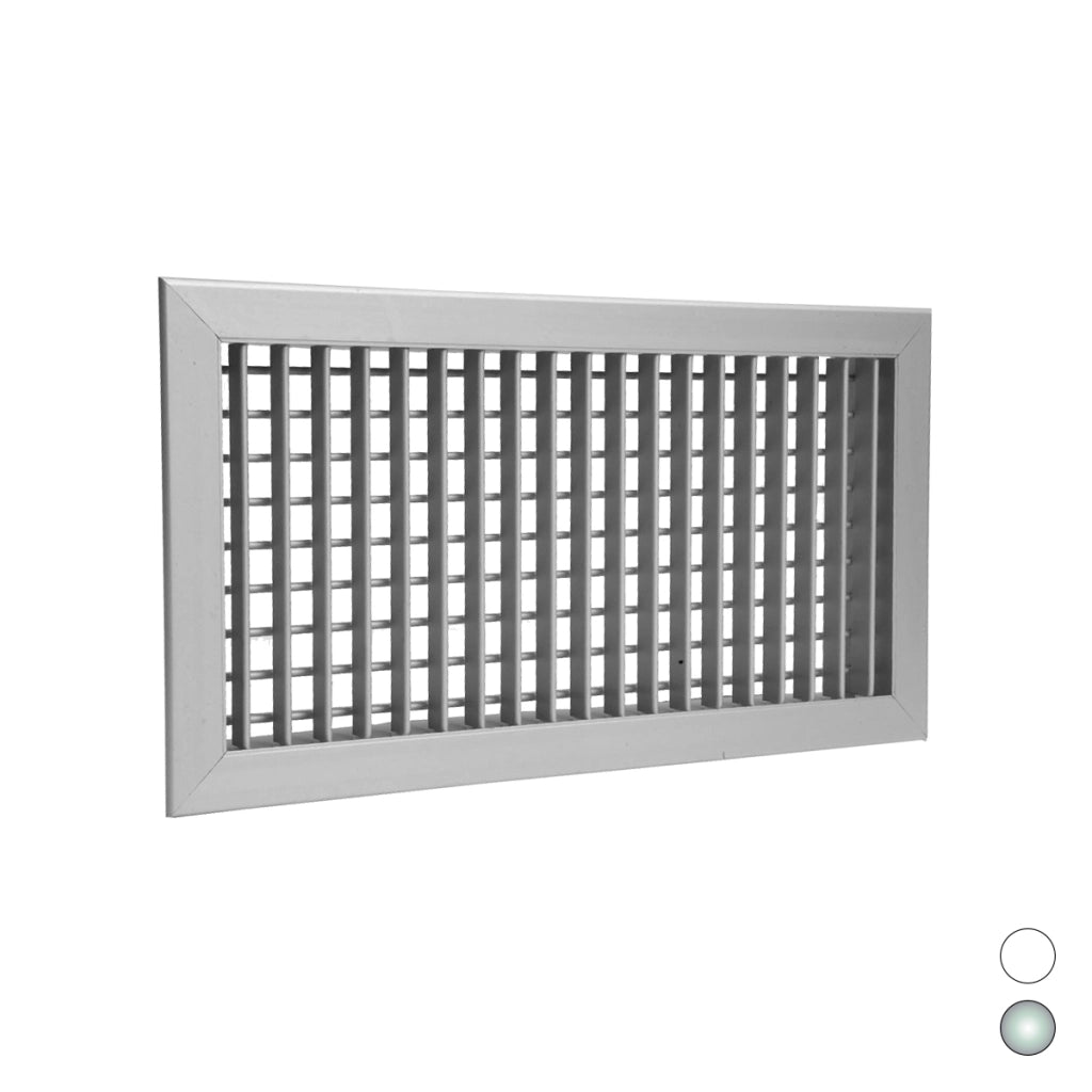 BOCCHETTA DI MANDATA AD ALETTE ORIENTABILI- All. anodizzato mm 600 x 200- BROF- pezzi 1