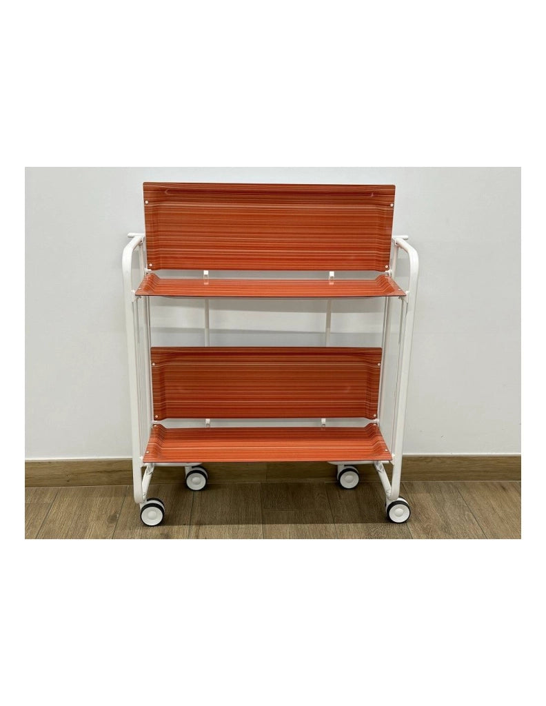 Carrello da cucina pieghevole bianco con ruote BAUHAUS 2 ripiani