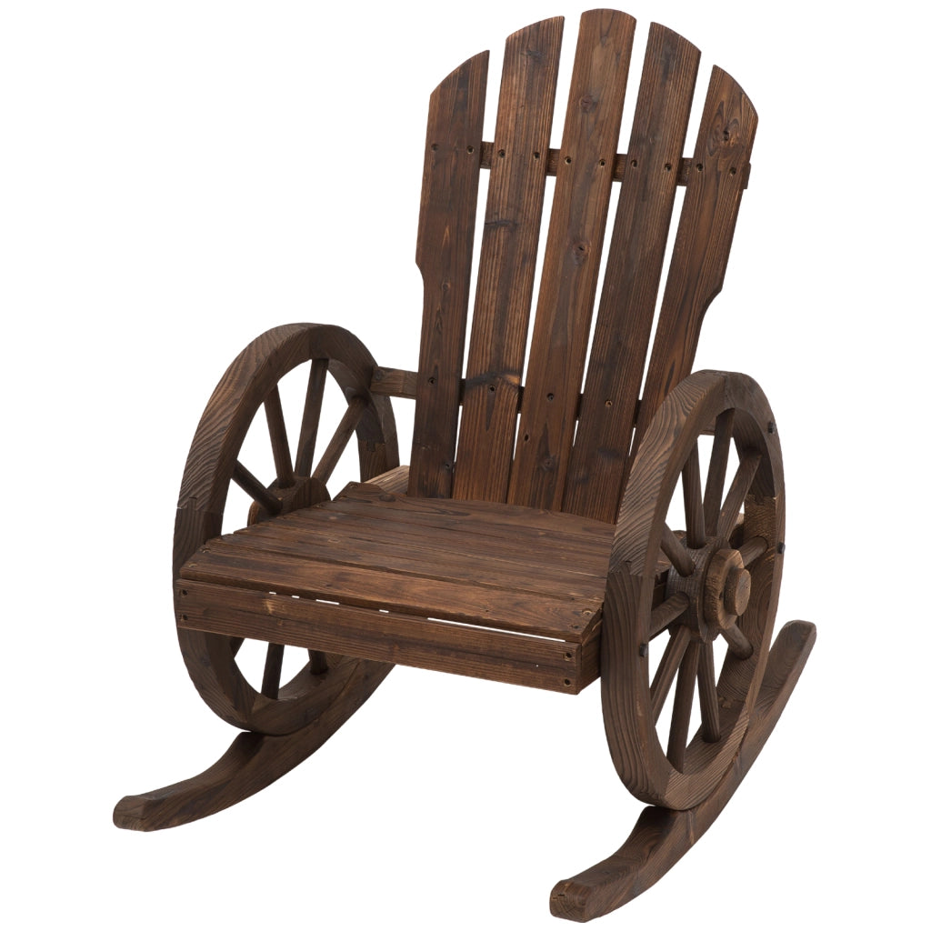Sedia a Dondolo ¨C zephmum ¨C Legno Massello 68x88x92 cm