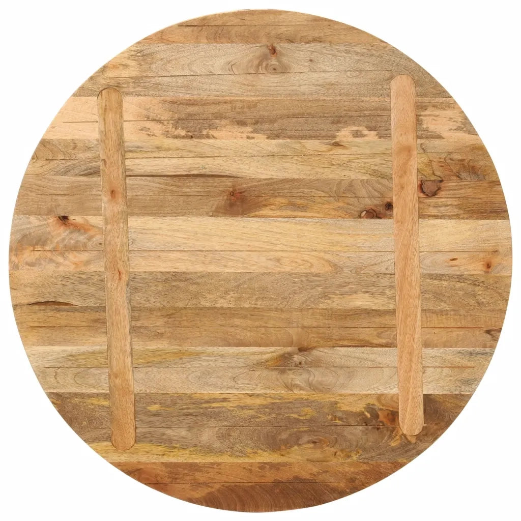 Piano per Tavolo | Superficie Tavolo | Piano Scrivania ? 90x3,8 cm Rotondo in Legno Massello di Mango