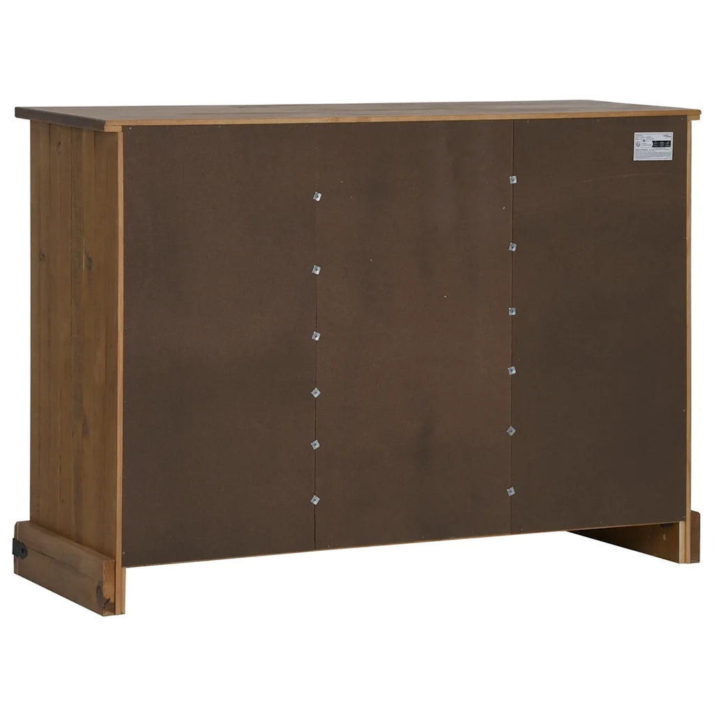 Credenza HALDEN 2 Ante Scorrevoli 112x40x80 cm Legno Massello