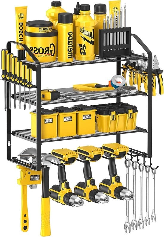 Organizzatore di Strumenti per Strumenti Elettrici - Supporto per Batterie per Trapano a Batterie - Trapano Elettrico Pesante - Trapano a Parete - Organizzatore di Gru e Supporto per Gru